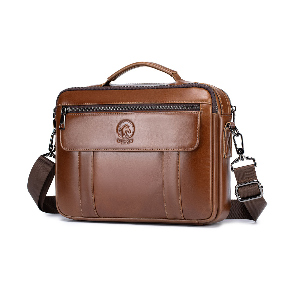Key Holder Leather Pouch - New men's mini crossbody bag, leather