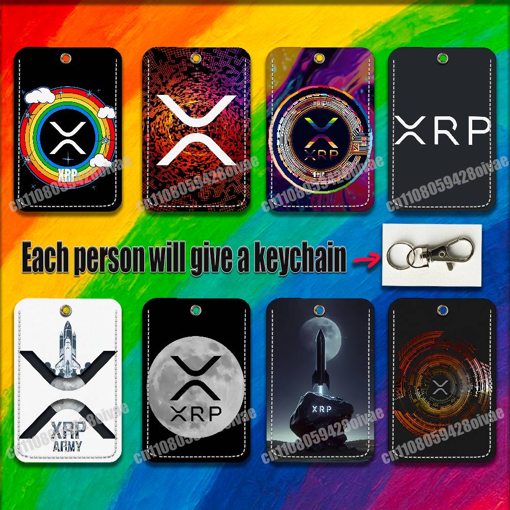 Key Holder Leather Pouch - Xrp Ripple Crypto Digital Currency For