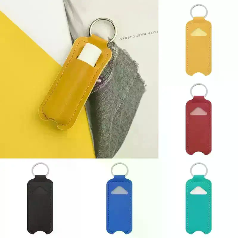 Key Holder Leather Pouch - Pu Leather Chapstick Pouch Keys Ring