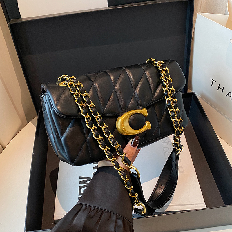 Luxury Bags On Sale - Women Quilted Leather Shoulder Bag Luxury