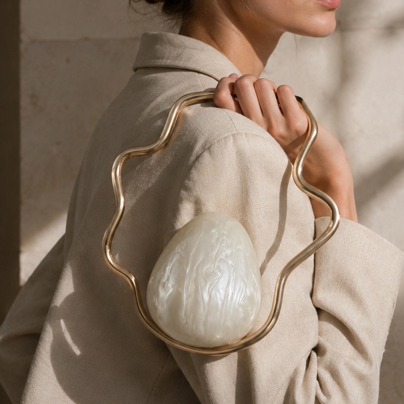 Luxury Bags On Sale - Women mini Acrylic egg bag cute