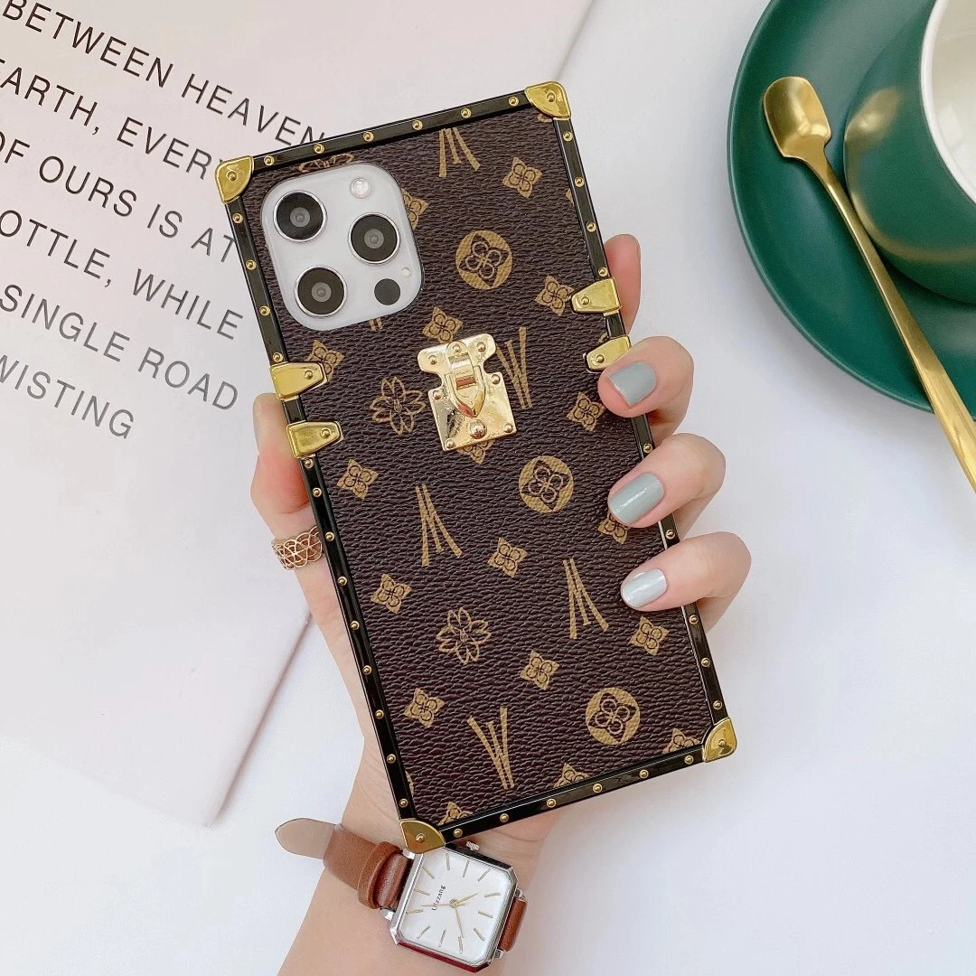 Luxury Bags Quotes - Fashion Square Leather Phone Case For