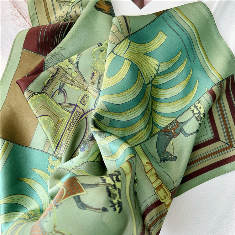 Luxury Bags Green - 65CM Green Silk Scarf Luxury Designers