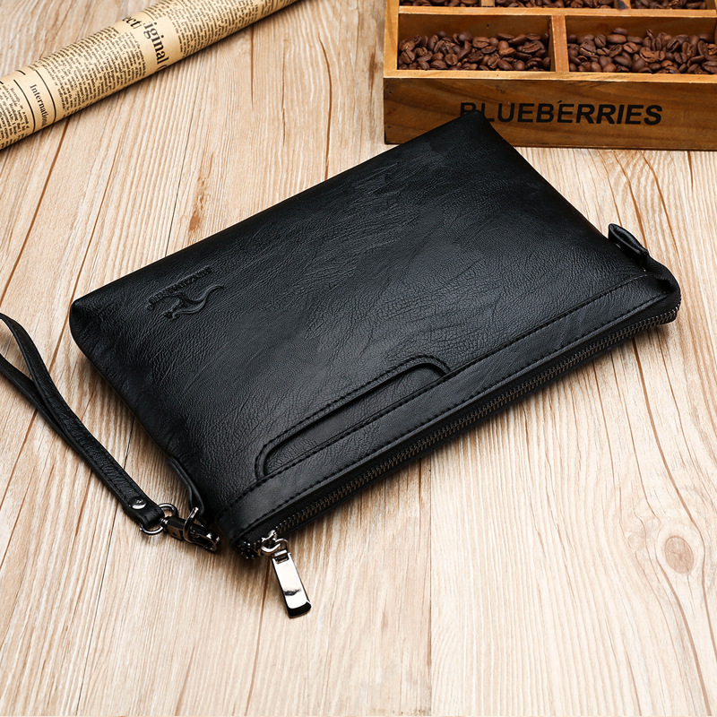 Key Holder Leather Pouch - Brand Design Men Envelope Clutch Bag