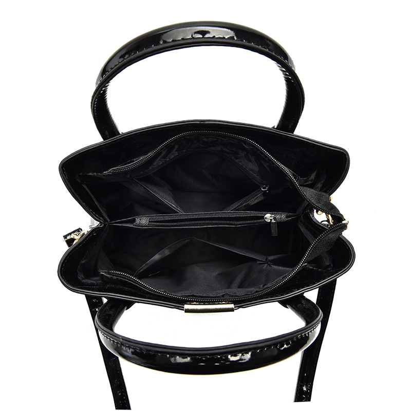 Top Handle Patent Bag - Vintage Top-Handle Shoulder Bags For Women