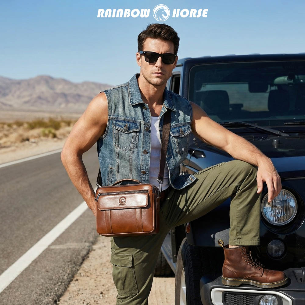 New men's mini crossbody bag,  - đánh giá và giá Key Holder Leather Pouch