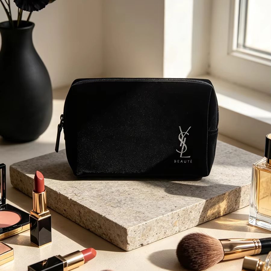 YSL’s Bag Black Printed Cosmet - đánh giá và giá Luxury Bags Ysl
