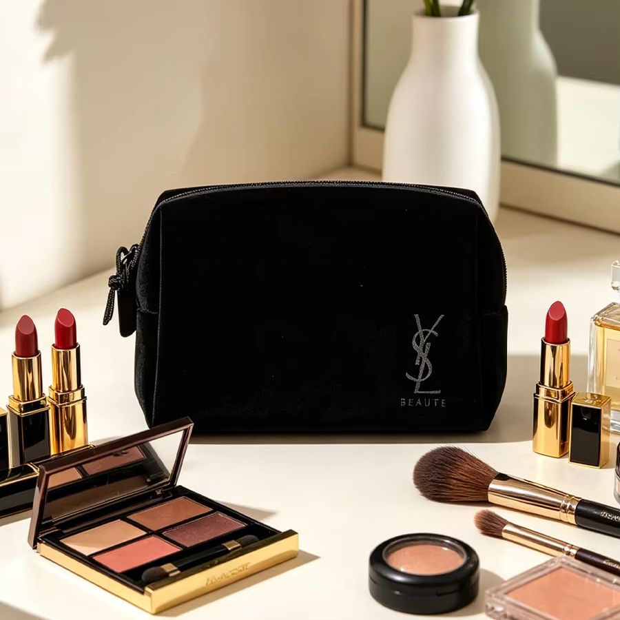 YSL’s Bag Black Printed Cosmet - đánh giá và giá Luxury Bags Ysl