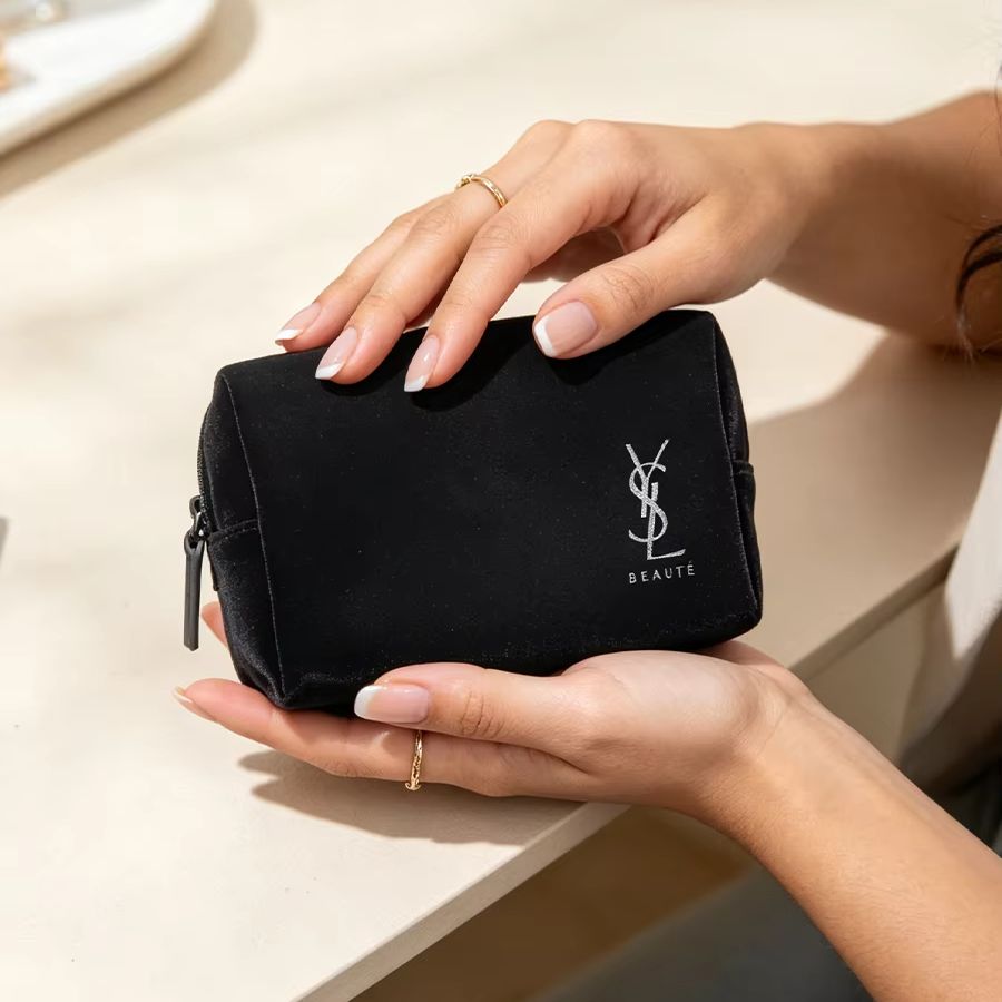 YSL’s Bag Black Printed Cosmet - đánh giá và giá Luxury Bags Ysl