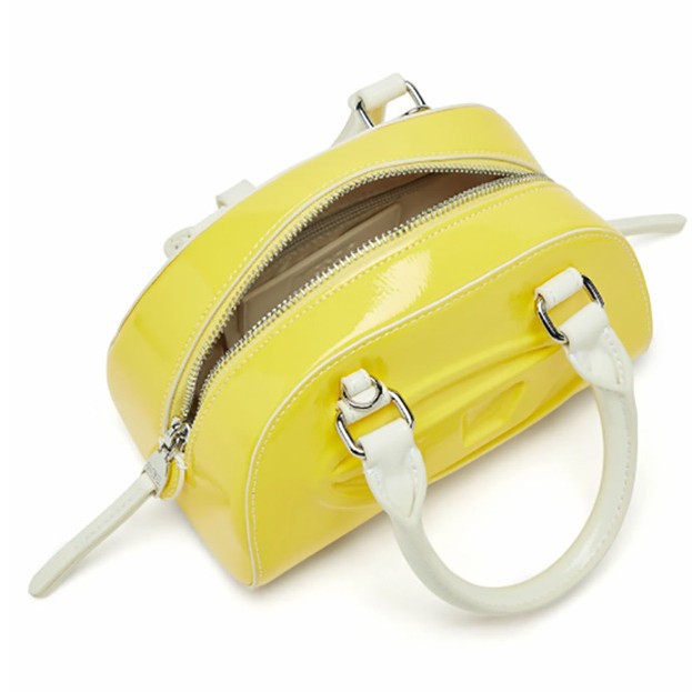 Bright Yellow Shiny Patent PU  - đánh giá và giá Top Handle Patent Bag
