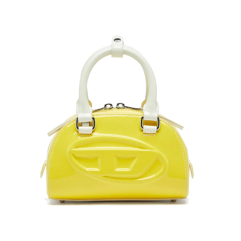 Bright Yellow Shiny Patent PU  - đánh giá và giá Top Handle Patent Bag