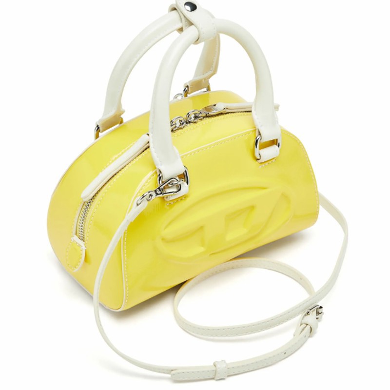 Bright Yellow Shiny Patent PU  - đánh giá và giá Top Handle Patent Bag