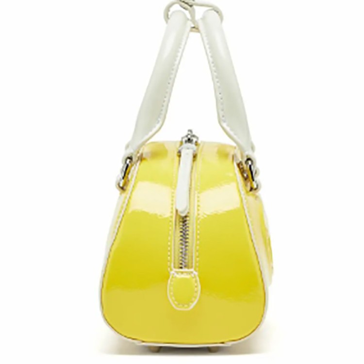 Bright Yellow Shiny Patent PU  - đánh giá và giá Top Handle Patent Bag