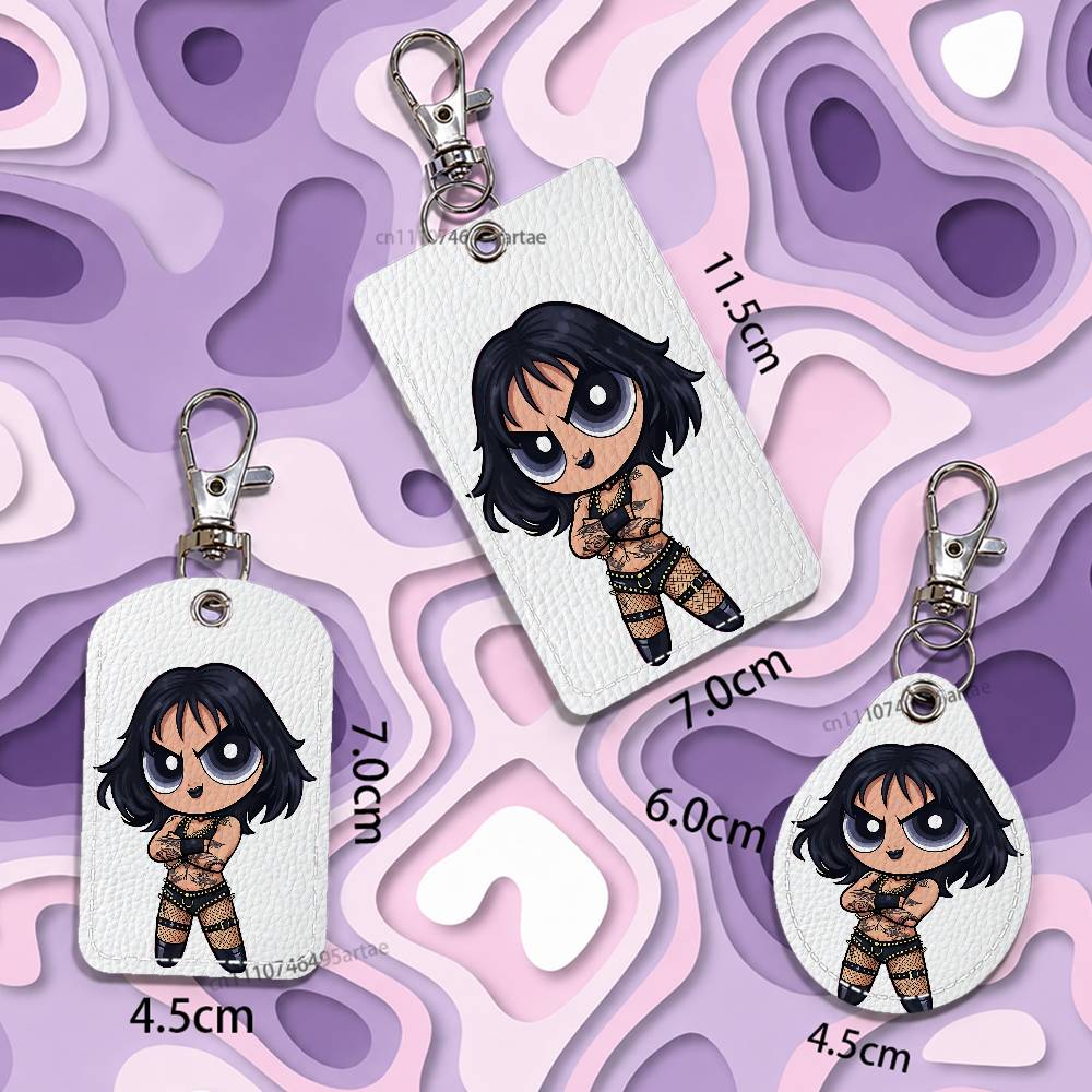 Mami black Rhea Ripley Cartoon - đánh giá và giá Key Holder Leather Pouch