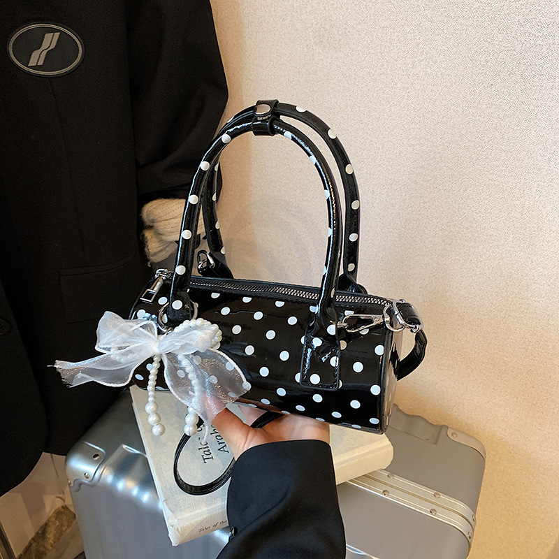 Women's Cute Polka Dot  Handba - đánh giá và giá Top Handle Patent Bag
