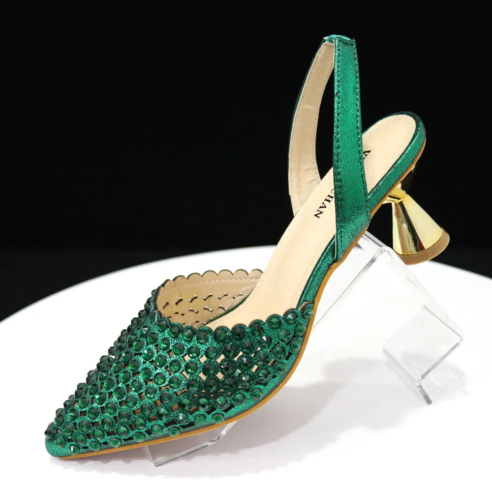 Luxury Green Rhinestone Shoes  - đánh giá và giá Luxury Bags Green