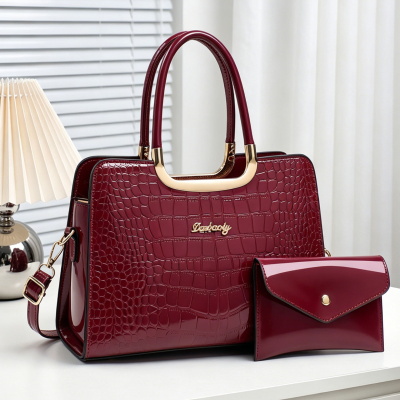 2-piece women's matching bag s - đánh giá và giá Top Handle Patent Bag
