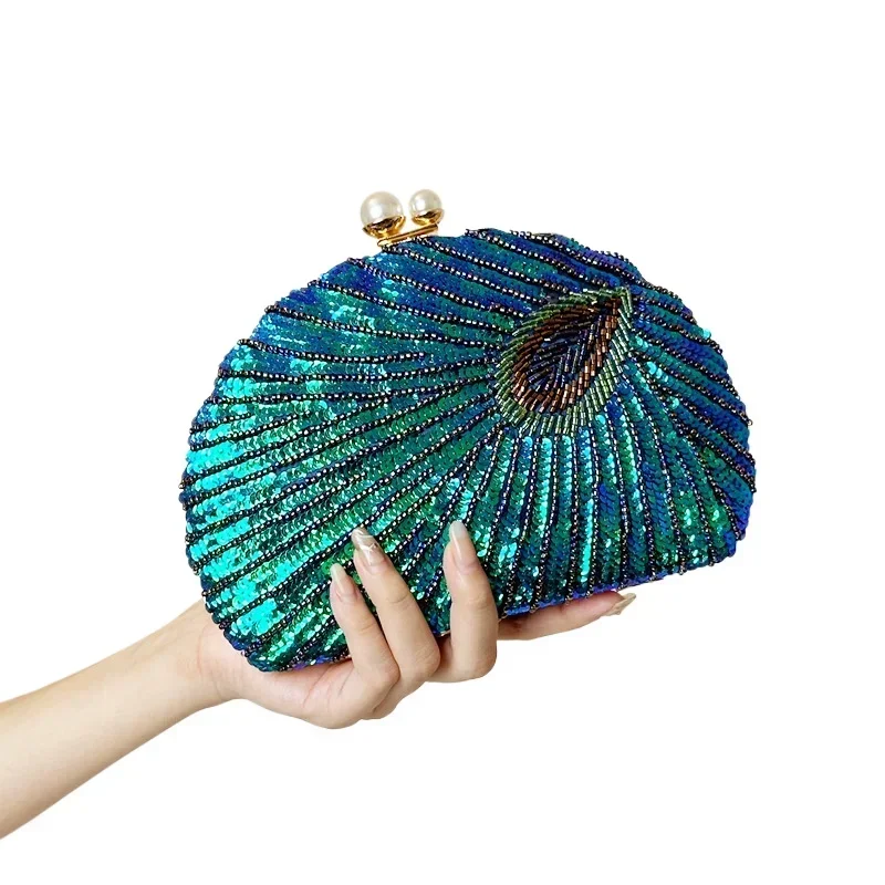 New Luxury Peacock Green Clutc - đánh giá và giá Luxury Bags Green