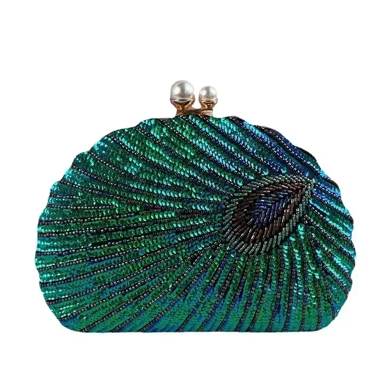 New Luxury Peacock Green Clutc - đánh giá và giá Luxury Bags Green
