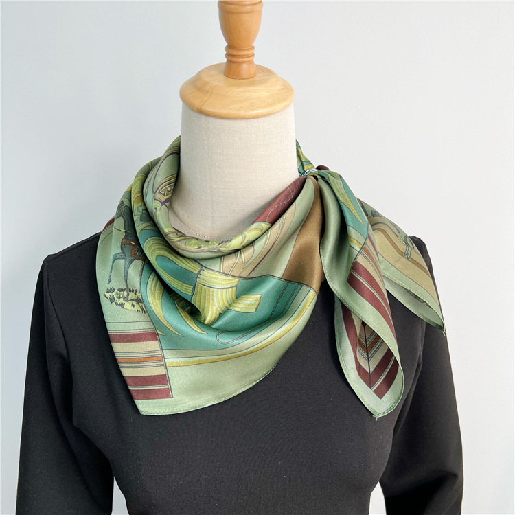 Small Mulberry Silk Scarf 65CM - đánh giá và giá Luxury Bags Green