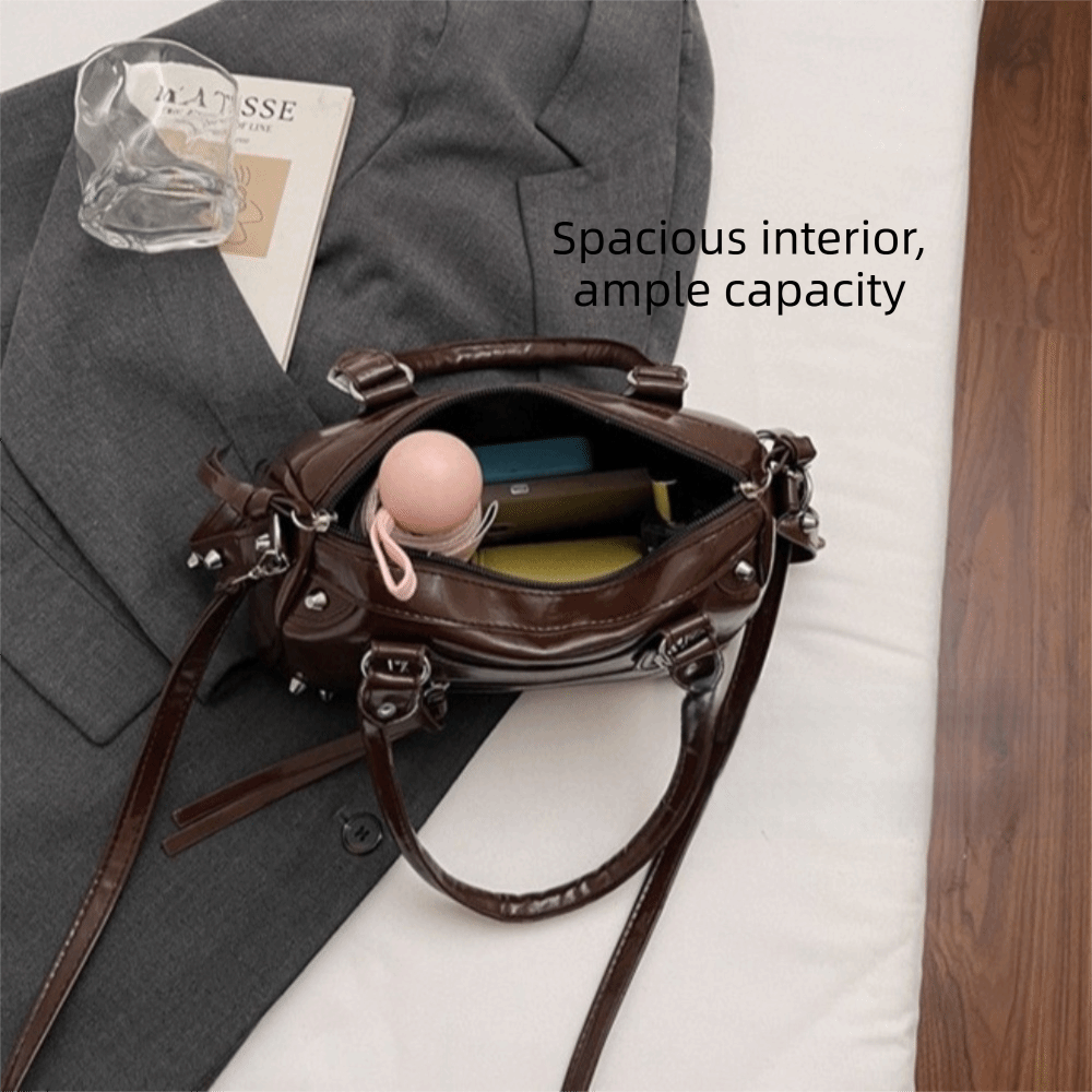 Fashion Rivets Pillow Bag Larg - đánh giá và giá Top Handle Patent Bag