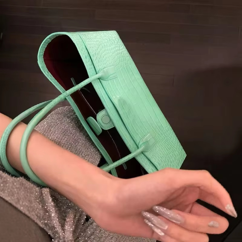 Free Shipping Crocodile-emboss - đánh giá và giá Luxury Bags Green