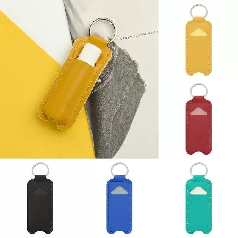 Holder Portable Lip Balm Bottl - đánh giá và giá Key Holder Leather Pouch