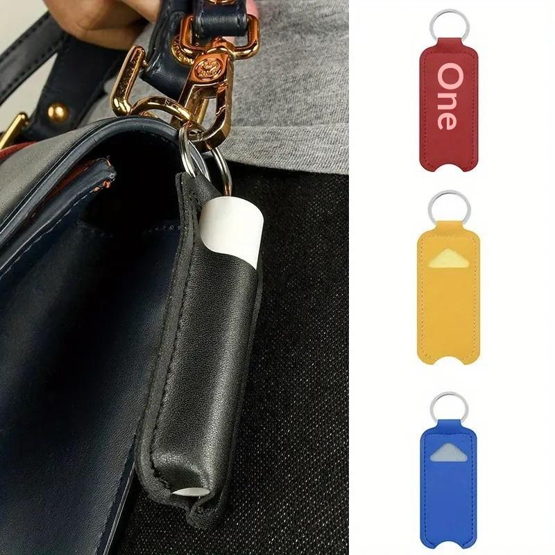 Holder Portable Lip Balm Bottl - đánh giá và giá Key Holder Leather Pouch