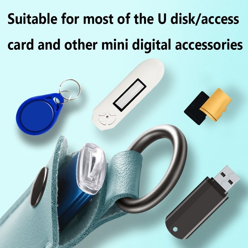 8 Colors U Disk Pouch Key Ring - đánh giá và giá Key Holder Leather Pouch