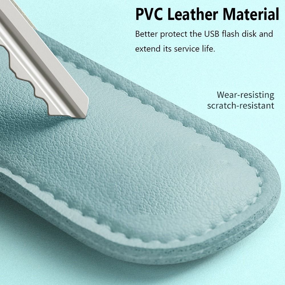 8 Colors U Disk Pouch Key Ring - đánh giá và giá Key Holder Leather Pouch