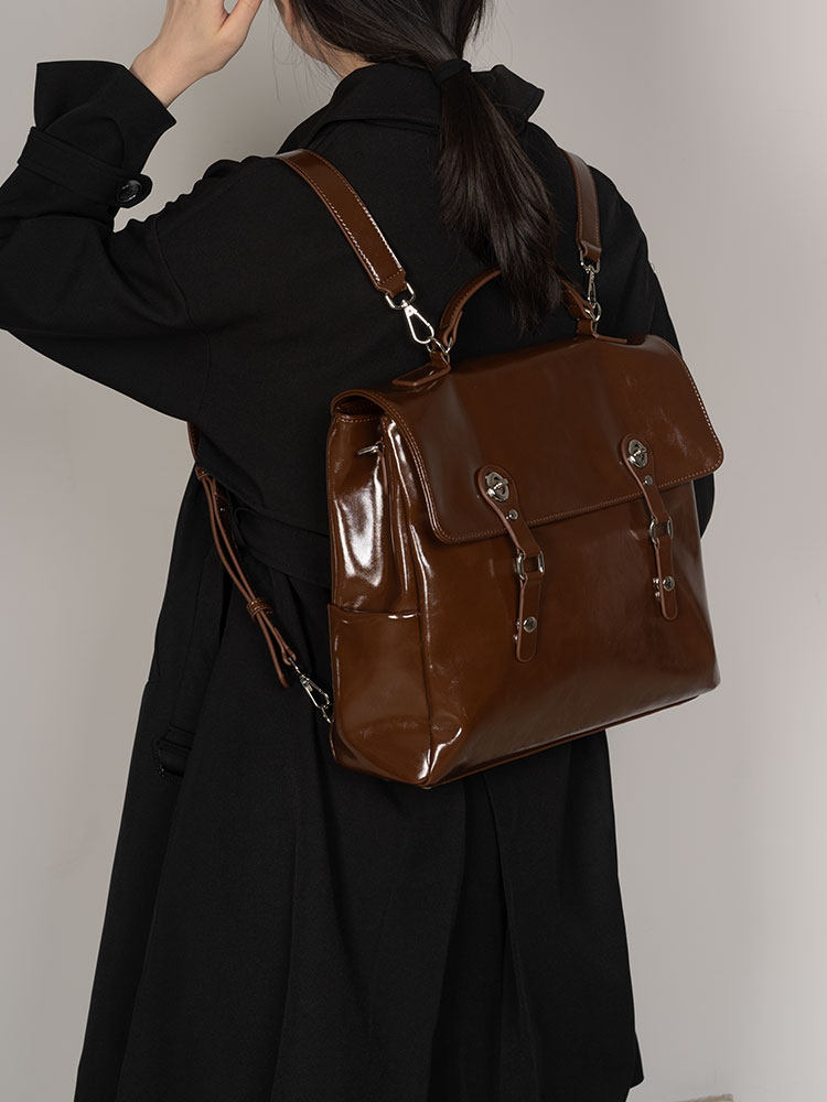 2026 Fashion New College Style - đánh giá và giá Top Handle Patent Bag