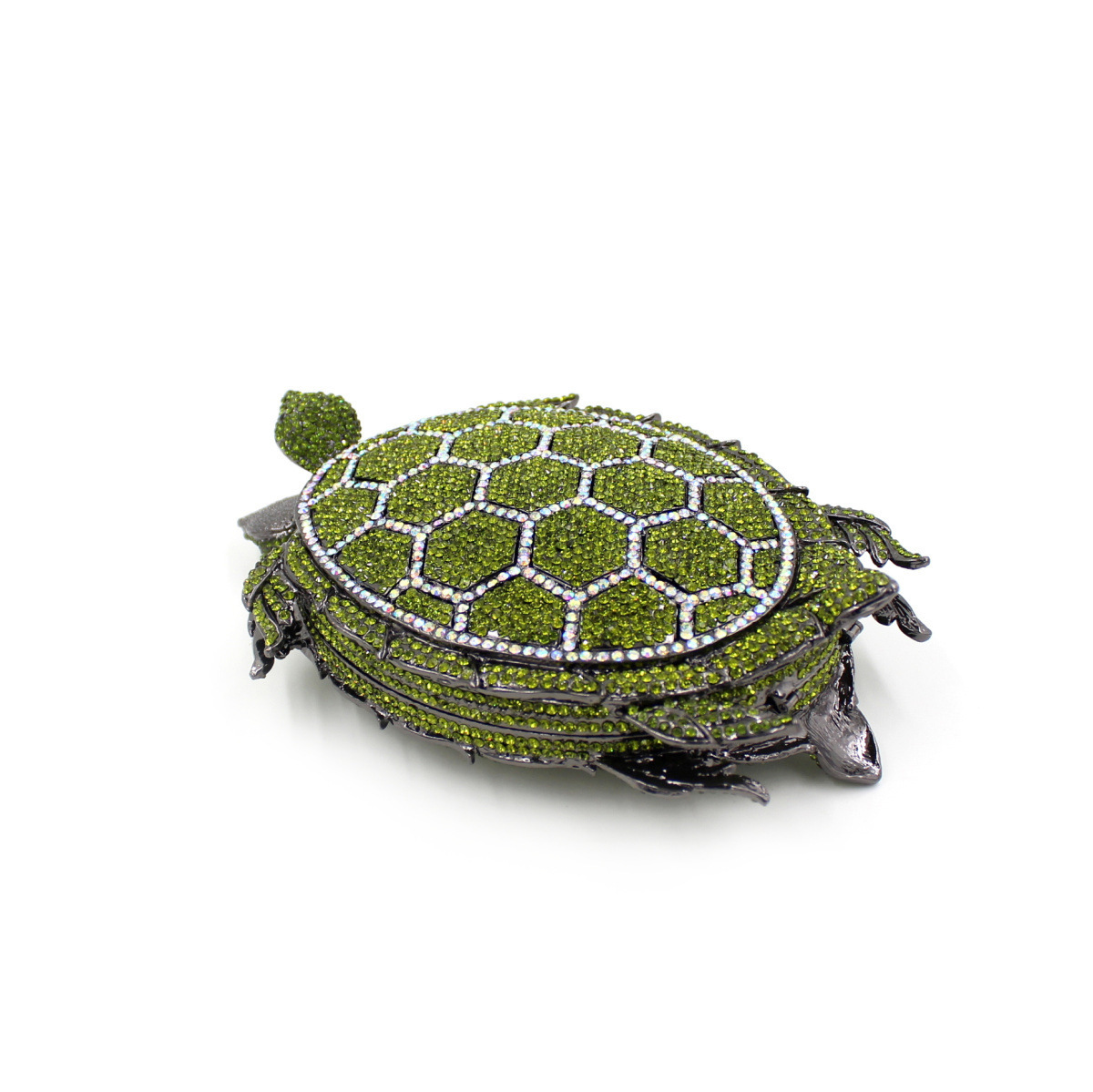 Turtle-Shaped Rhinestone Eveni - đánh giá và giá Luxury Bags Green