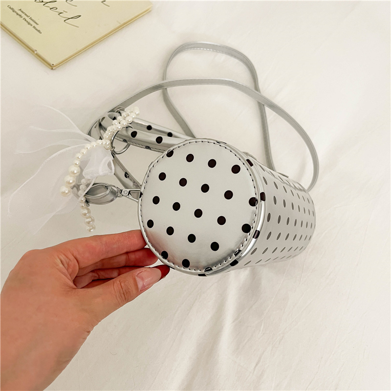Korean Polka Dot Mini Handbag  - đánh giá và giá Top Handle Patent Bag
